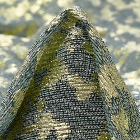 JERSEY, METALLIC, PRINTED