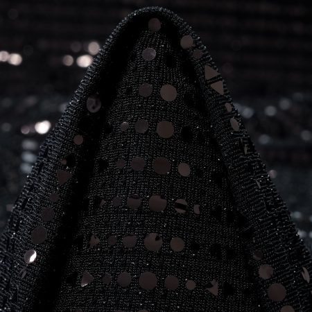 JERSEY, SEQUIN, SHIMMERING, RAVEN BLACK