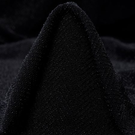 JERSEY, METALLIC, ELASTIC, RAVEN BLACK