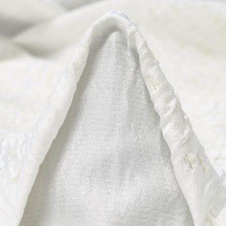 JACQUARD, WRINKLY, SHIMMERING, LUCENT WHITE