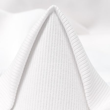 RIB JERSEY, COTTON, ELASTIC, SNOW WHITE