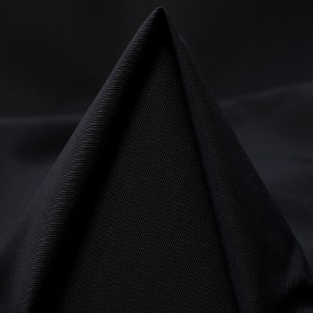 TWILL, COTTON, STIFF, JET BLACK