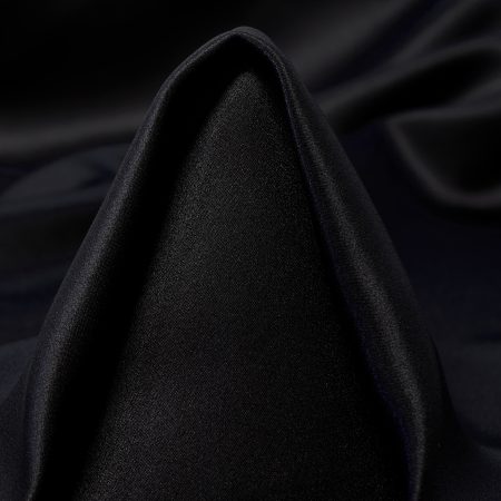 SATIN, SILK, RAVEN BLACK