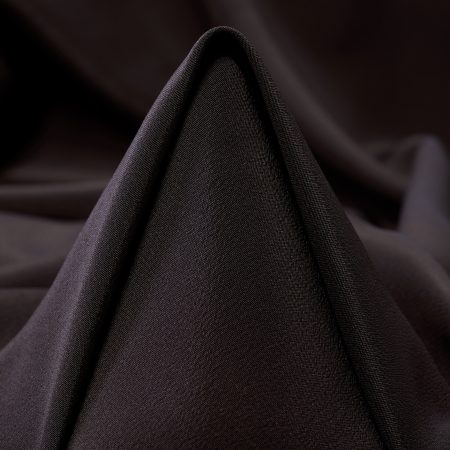 CRÊPE DE CHINE, SILK, COFFEE BEAN