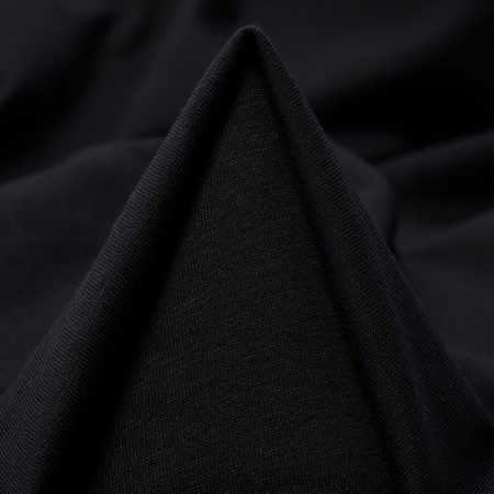 JERSEY, COTTON, JET BLACK