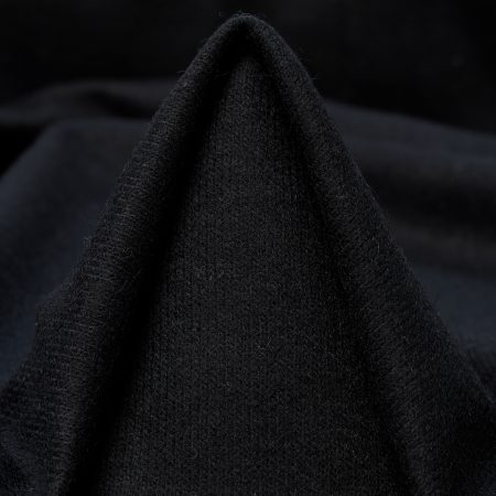 JERSEY, WOOL, JET BLACK