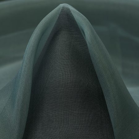ORGANZA, SILK, SHIMMERING, GRAYED JADE