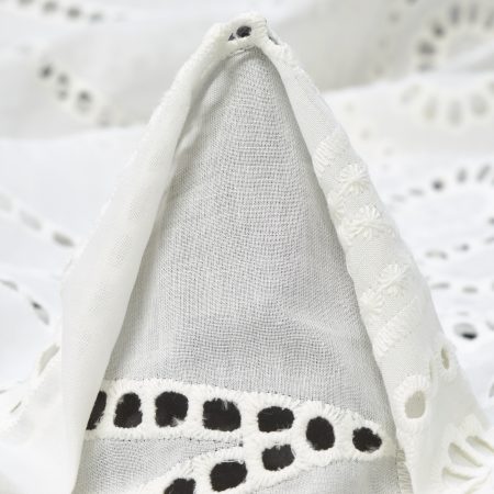 LACE, COTTON, EMBROIDERED, SNOW WHITE