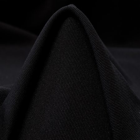 TWILL, VISCOSE BLEND, ELASTIC, JET BLACK