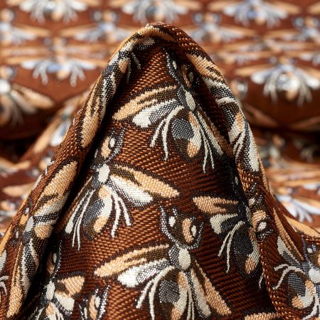 JACQUARD, COTTON BLEND, METALLIC, MARSALA&MOCKINGBIRD