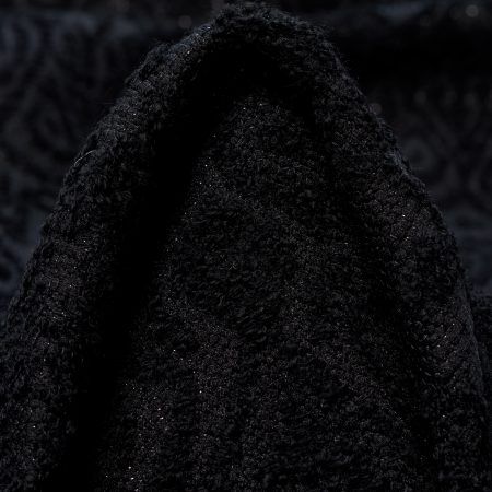 BOUCLÉ, LUREX, TONE ON TONE, RAVEN BLACK