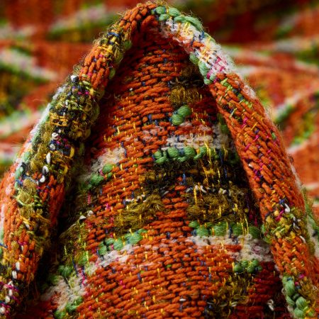 BOUCLÉ, CHANEL, DUSTY ORANGE&GRASS GREEN