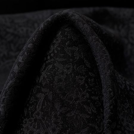 JACQUARD, TONE ON TONE, FLORAL, RAVEN BLACK