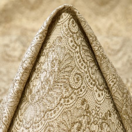 JACQUARD, COTTON, METALLIC, GILDED BEIGE