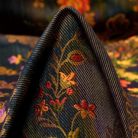 JACQUARD, ACETATE, COTTON BLEND, BANANA PALM&APRICOT