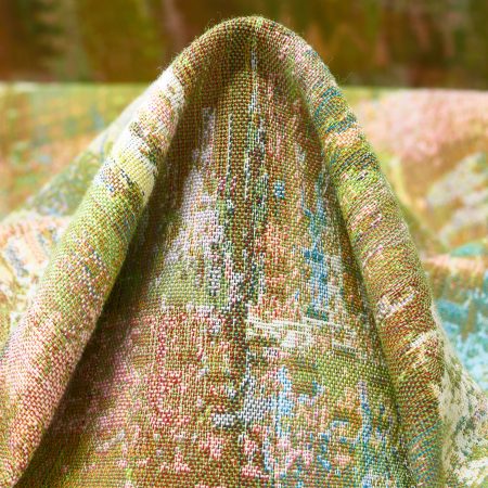 JACQUARD, COTTON BLEND, ELASTIC, CABANA BLUE&BRILLIANT WHITE