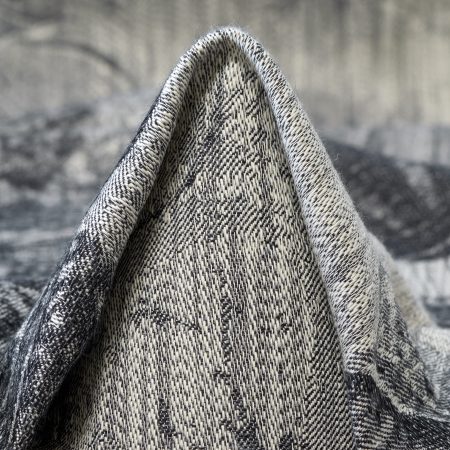 JACQUARD, COTTON, TOILE DE JOUY, BARELY BLUE&GUNMETAL