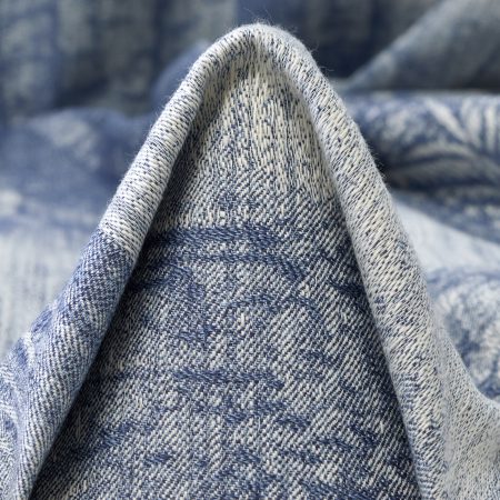 JACQUARD, COTTON, TOILE DE JOUY, BARELY BLUE&FEDERAL BLUE