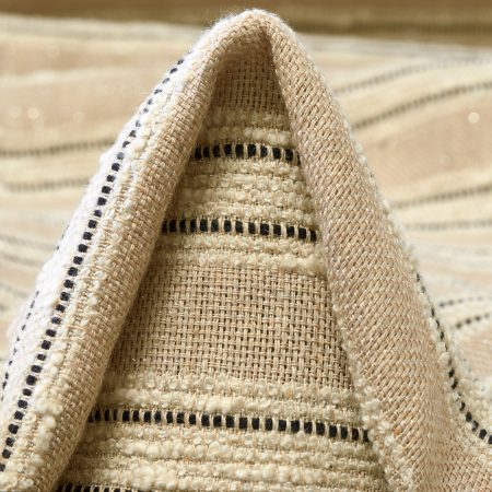 LINEN, COTTON, LUREX, FEATHER GRAY&RAVEN BLACK