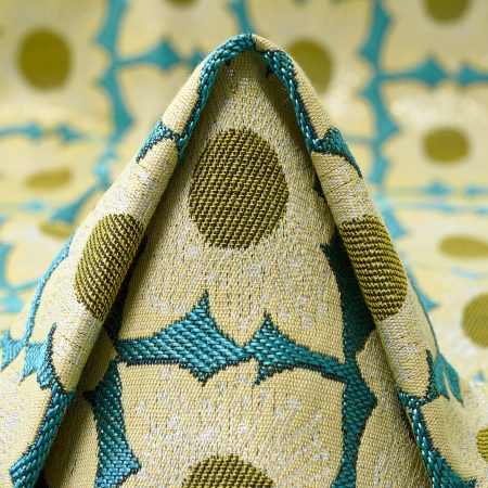 JACQUARD, ACETATE, SHIMMERING, BARRIER REEF&SILVER