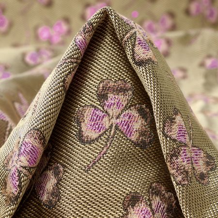 JACQUARD, ACETATE, SHIMMERING, TAN&AZALEA PINK