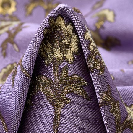 JACQUARD, ACETATE, FLORAL, VIOLA