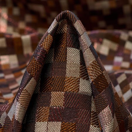 JACQUARD, CHESTNUT&SILVER CLOUD