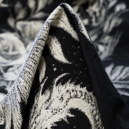 JACQUARD, COTTON, RAVEN BLACK&NIMBUS CLOUD