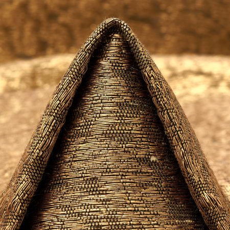 JACQUARD, SILK, METALLIC, PALE GOLD