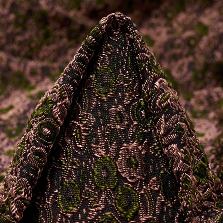 JACQUARD, ACETATE, STRAWBERRY CREAM&BANANA PALM