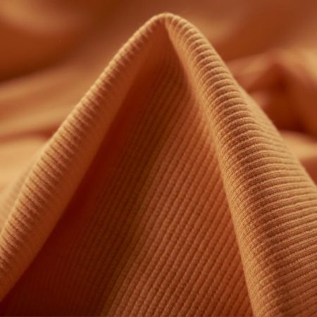 RIB JERSEY, COTTON ELASTIC, CARROT