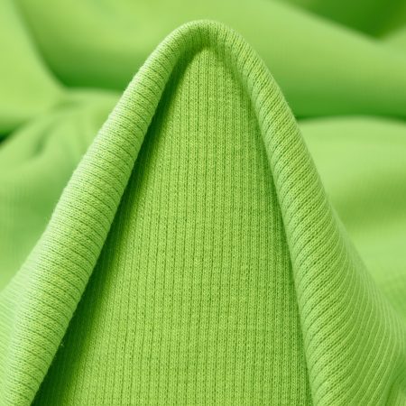 RIB JERSEY, COTTON ELASTIC, GREEN FLASH