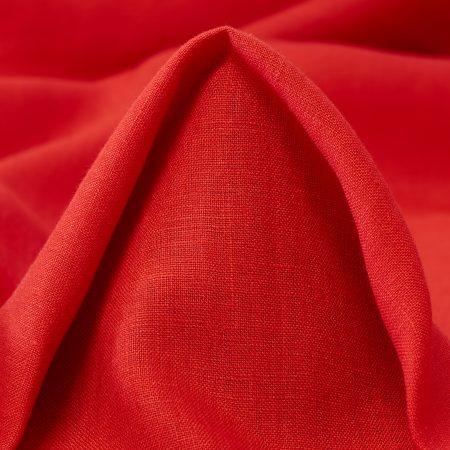 LINEN, POPPY RED