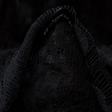 LACE, COTTON, FLORAL, RAVEN BLACK