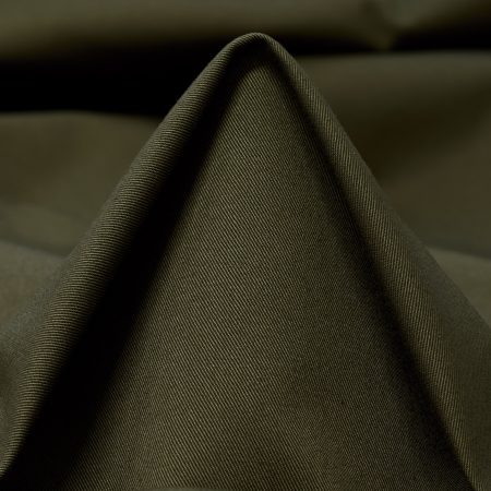 TWILL, COTTON ELASTIC, BURNT OLIVE