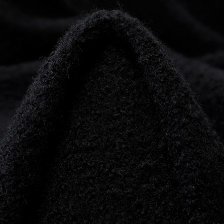 BOILED WOOL, BOUCLÉ, JET BLACK