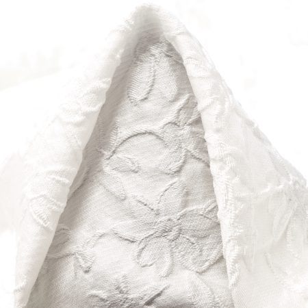 Jacquard, Tone on Tone, Floral, Brilliant White