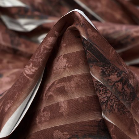 Plissé, Printed, Ginger Bread