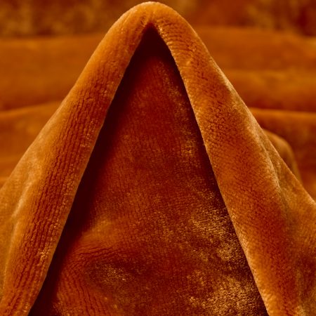 Velvet, Viscose, Burnt Orange