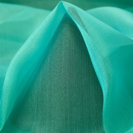 Organza, Silk, Turquoise