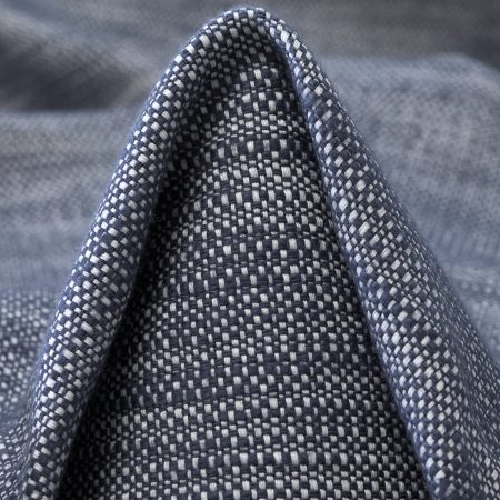 Chanel, Cotton, Slub Yarn, Antique White&Blue Indigo