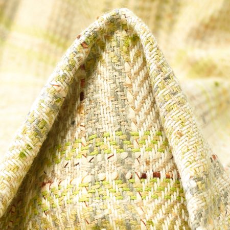 Chanel, Virgin Wool, Cotton, Antique White&Moss Gray