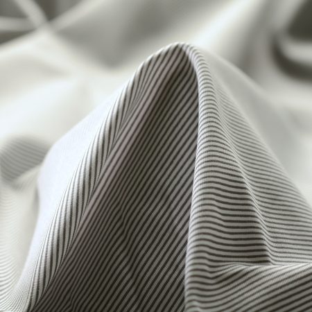 Cotton Blend, Stripes, Brilliant White&Skyrocket