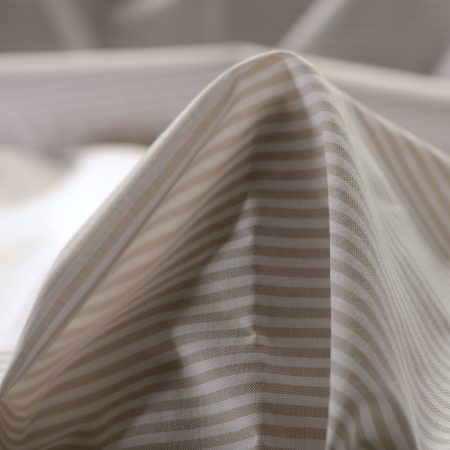 Seersucker, Cotton, Stripes, Light Taupe