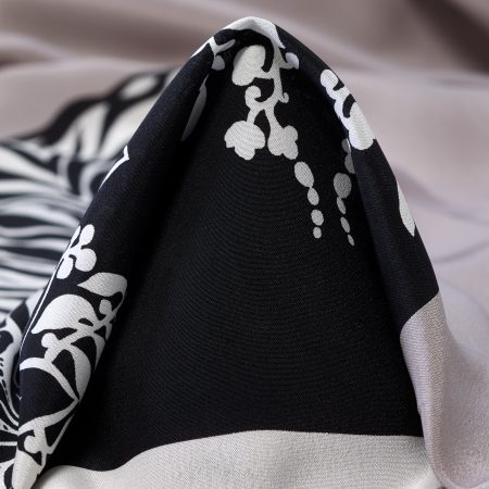 Silk, Crêpe De Chine, Printed, Cloud