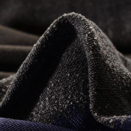 Bouclé, Virgin Wool, Viscose Blend, Iron Gate