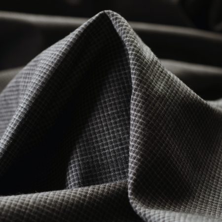 Fine Wool, Cotton, Micro Design, Melange Caviar