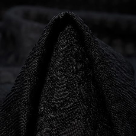 Jersey, Jacquard, Viscose, Jet Black