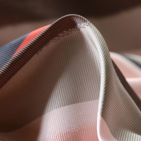 Jacquard, Block Stripes, Strawberry&Midnight Blue