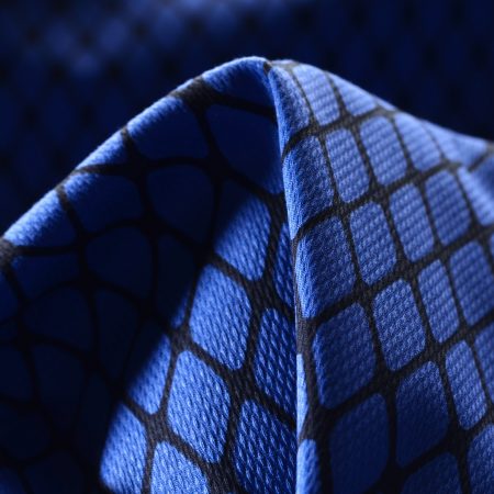 Piqué, Cotton Elastic, Printed, Atomic Blue